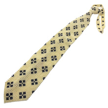 Handcrafted Diamond Pattern Pearl Tie Elegant Timeless Necktie
