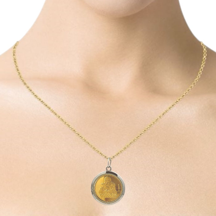 Tri-Dathu Buddha Pendant – Handcrafted Divine Unisex Talisman in Gold, Silver & Copper for Peace, Enlightenment & Spiritual Protection Gift
