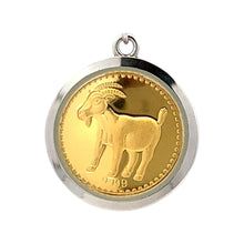 Year of the Goat Tri-Dhatu Pendant – Handcrafted Chinese Zodiac Talisman in Gold, Silver & Copper for Creativity, Calmness & Steady Success Gift
