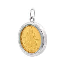 Tri-Dhatu Ganesh Lakshmi Pendant – Handcrafted Hindu Religious Talisman in Gold, Silver & Copper for Prosperity, Wisdom & Sacred Blessings Gift