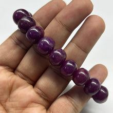 Natural Ruby Bracelet | Smooth 10-12mm Rondelle Beads 19 Pcs 235 Carats | Deep Crimson Red VVS Clarity | Gemstone Jewelry Gift