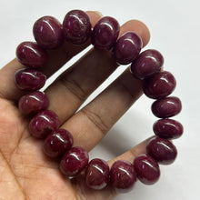 Ruby Bracelet 12-15mm Rondelle Plain VVS Clarity Burgundy Color Unisex July Birthstone Natural Gemstone Jewelry Protection From Negative Energy.
