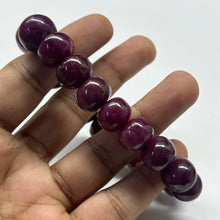 Natural Ruby Bracelet | Smooth 11-14mm Rondelle Beads 19 Pcs 326 Carats | Burgundy Red VVS Clarity | Elegant Gemstone Jewelry