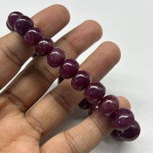 Natural Ruby Bracelet | Smooth 9–13mm Rondelle Beads 23 Pcs 223 Carats | Rich Crimson Red VVS Clarity | Beaded Gemstone Jewelry