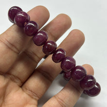 Natural Ruby Bracelet | Smooth 10-12mm Rondelle Beads 21 Pcs 230 Carats | Crimson Red VVS Clarity | For Her Precious Gemstone Jewelry
