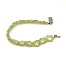 Peridot Natural Facet Cut Rondelle with Citrine Rondelle Beads Gemstone Bracelet