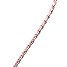 Pendant Necklace Light Pink Glass Stone 16mm Drop Shape With Pink Twisted Cord Designed For Gentle Romantic Styling