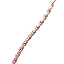 Glass Stone Pendant Light Pink Color Drop Shape 16mm Twisted Cord Fashion Unisex Necklace Symbol Of Soft Modern Elegance