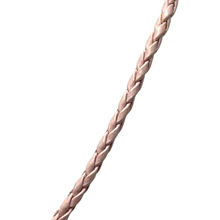 White Glass Drop Stone 16mm With Light Pink Twisted Cord Pendant Necklace Inspired By Soft Tones And Minimal Elegance