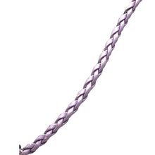 White Glass Drop Stone 16mm With Purple Twisted Cord Pendant Necklace Designed For Elegant Styling And Calm Visual Appeal