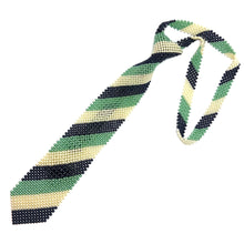 Handcrafted Stripes Pattern Pearl NeckTie Classic Lines and Style