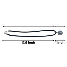 Natural Jasper Gemstone 20mm Ball With Black Twisted Cord Pendant Necklace Associated With Grounding Balance And Stability