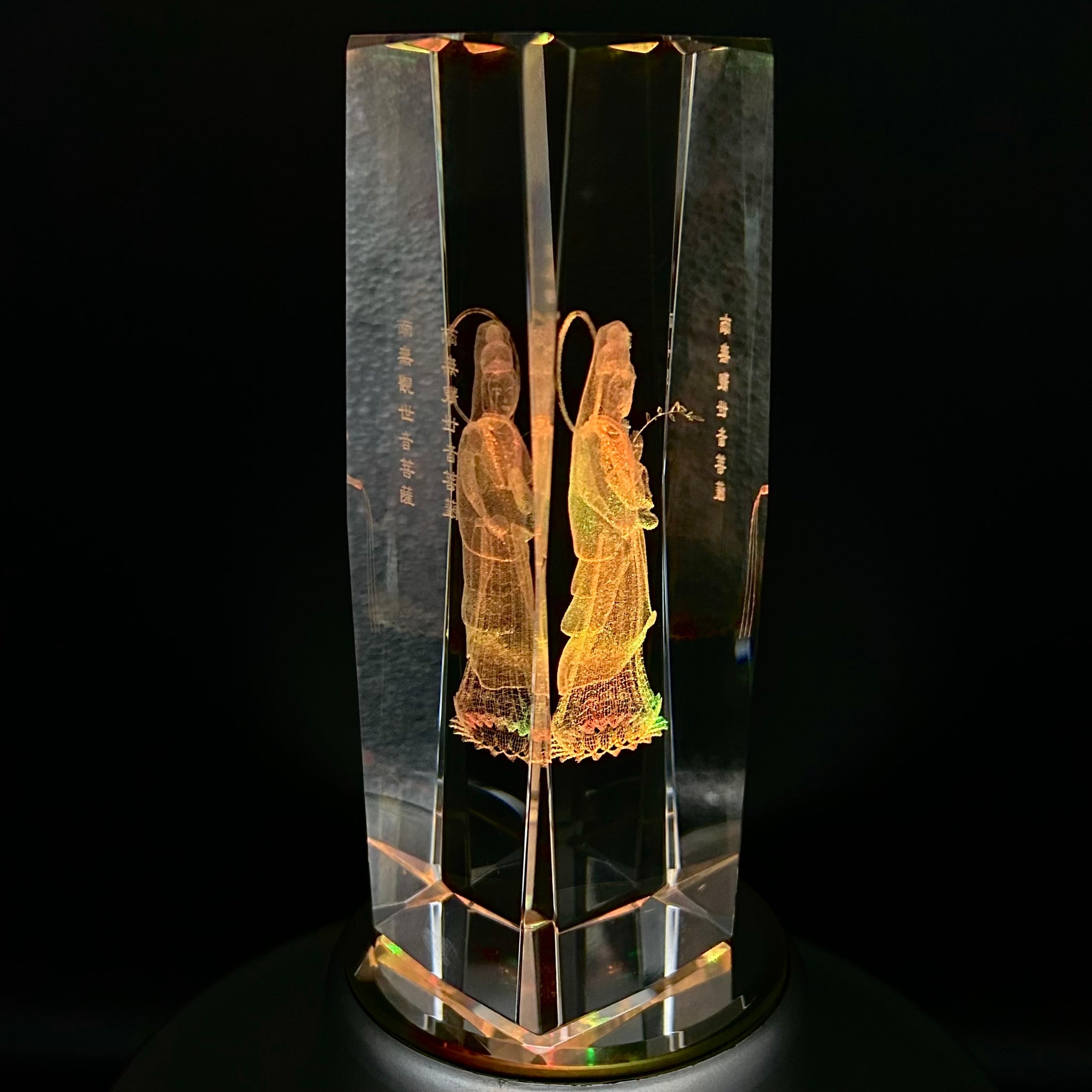 3D Crystal Kuan Yin Lamp Goddess of Compassion