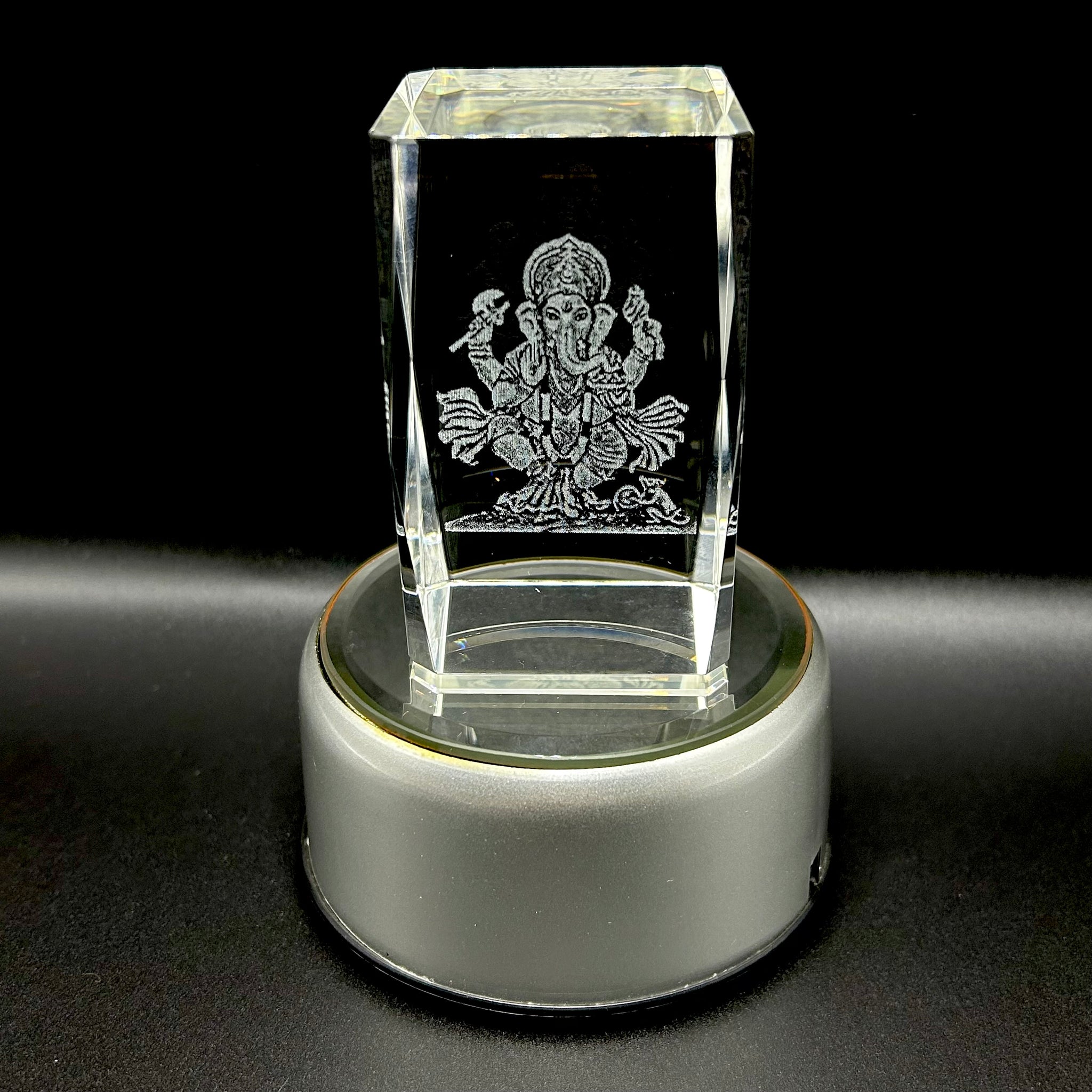 3D Crystal Ganesha Lamp Divine Blessings