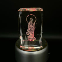 3D Crystal Kuan Yin Radiance Lamp Guanyin