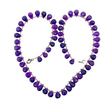 Natural Handmade Necklace Amethyst Gemstone Faceted Dew Drop Jewelry