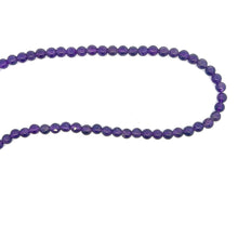 Natural Amethyst Africa Plain Ball 5mm Gemstone Necklace Jewelry