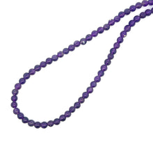 Natural Amethyst Africa Plain Ball 5mm Gemstone Necklace Jewelry