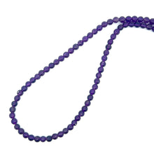 Natural Amethyst Africa Plain Ball 5mm Gemstone Necklace Jewelry