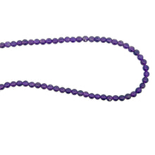 Natural Amethyst Africa Plain Ball 5mm Gemstone Necklace Jewelry