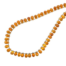 Natural Handmade Necklace Citrine Gemstone Faceted Dew Drop Jewelry
