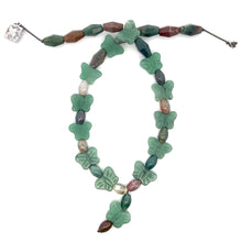 Natural Jasper Balloon & Jade Butterfly Fancy Handmade Necklace