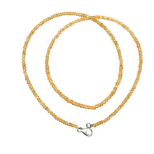 Natural Handmade Necklace Citrine Gemstone Birthstone Beaded Jewelry