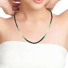 Handmade Necklace Natural Shaded Emerald Gemstone Beaded May Birthstone Jewelry