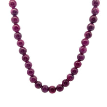 Natural Handmade Necklace Ruby Gemstone Plain Ball Beaded Jewelry