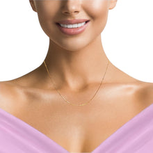 Micron Gold Plated Bead on Classic Minimalist Chain Necklace Jewelry