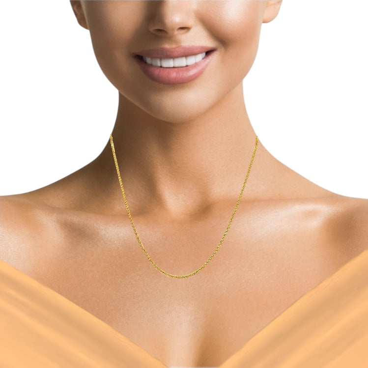 Yellow Gold Plated Fashionable 28” Snake Chain Necklace Jewelry