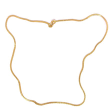 Yellow Gold Plated Fashionable 28” Snake Chain Necklace Jewelry