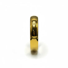 Tungsten Ring Domed Gold Glossy High Polished Band