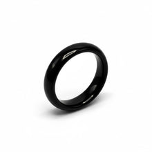 Tungsten Ring Domed Black Glossy High Polished Band