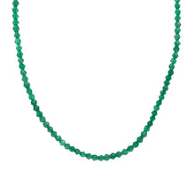 Natural Handmade Necklace Green Onyx Gemstone Solid Strand Link Beaded Jewelry