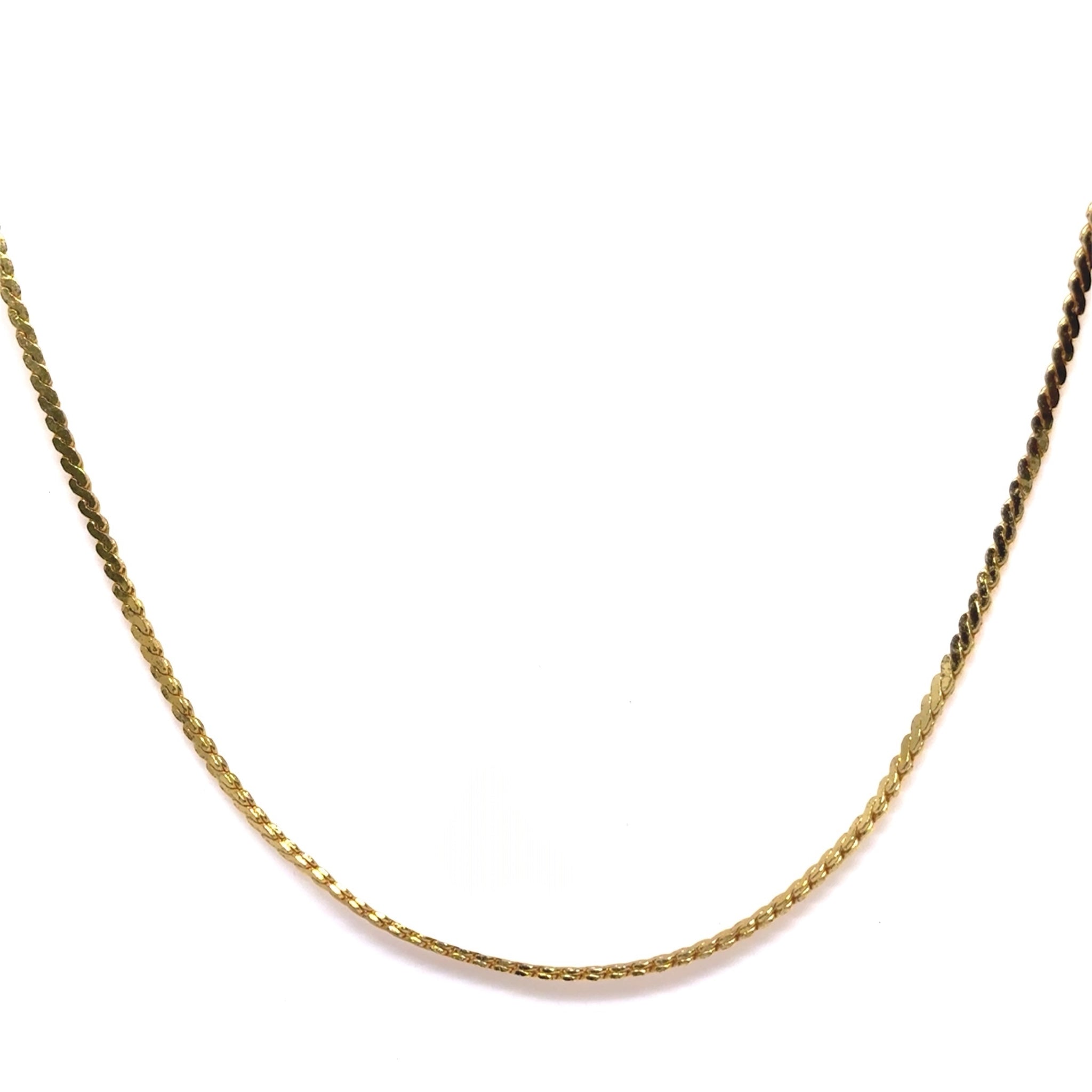 Gold Plated Serpentine Joint S- Shaped Links Chain Necklace Jewelry