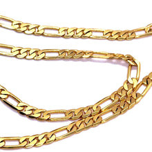 Gold Plated Figaro Style Chain Necklace Jewelry