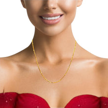 Gold Electroplated O shape and cuban Chain Necklace Jewelry