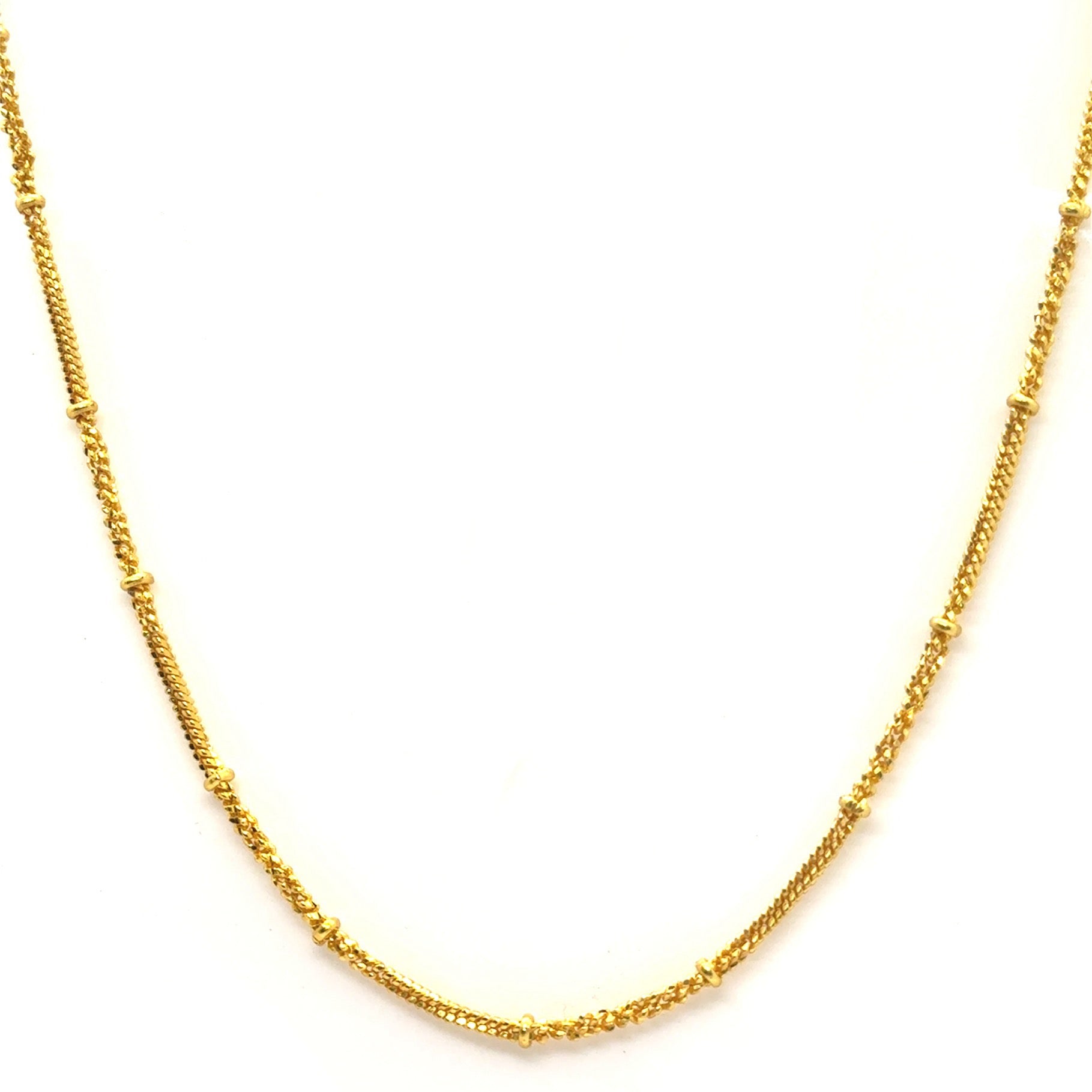 Gold Electroplated O shape and cuban Chain Necklace Jewelry