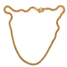 Gold Plated Box Flexi Chain Necklace Jewelry