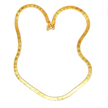 Micron Gold Plated I Love You Initial Snake Gold Plated Chain Necklace Jewelry