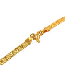 Micron Gold Plated I Love You Initial Snake Gold Plated Chain Necklace Jewelry
