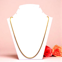 Gold plated Snake chain interlocked with granulated beads chain necklace Jewelry