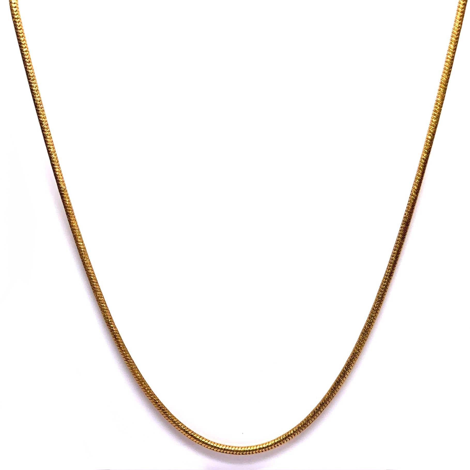 Gold plated Snake chain interlocked with granulated beads chain necklace Jewelry