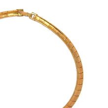Gold Plated Classic Matte and Shiny Square Linked Choker Jewelry