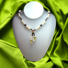 Natural Multi Tourmaline Pearl Peridot Citrine Beads Necklace