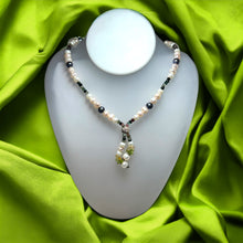 Natural Multi Tourmaline Pearl Peridot Citrine Semiprecious Necklace