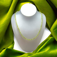 Natural Peridot Plain Ball 4mm Gemstone Necklace Jewelry