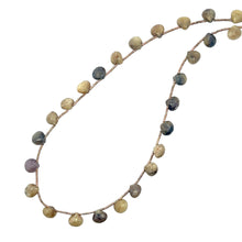 Natural Handmade Necklace Shaded Blue Sapphire Gems Beaded Ombre Jewelry