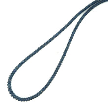 Natural Blue Sapphire Rondelle Facet Cut Beads Precious Necklace